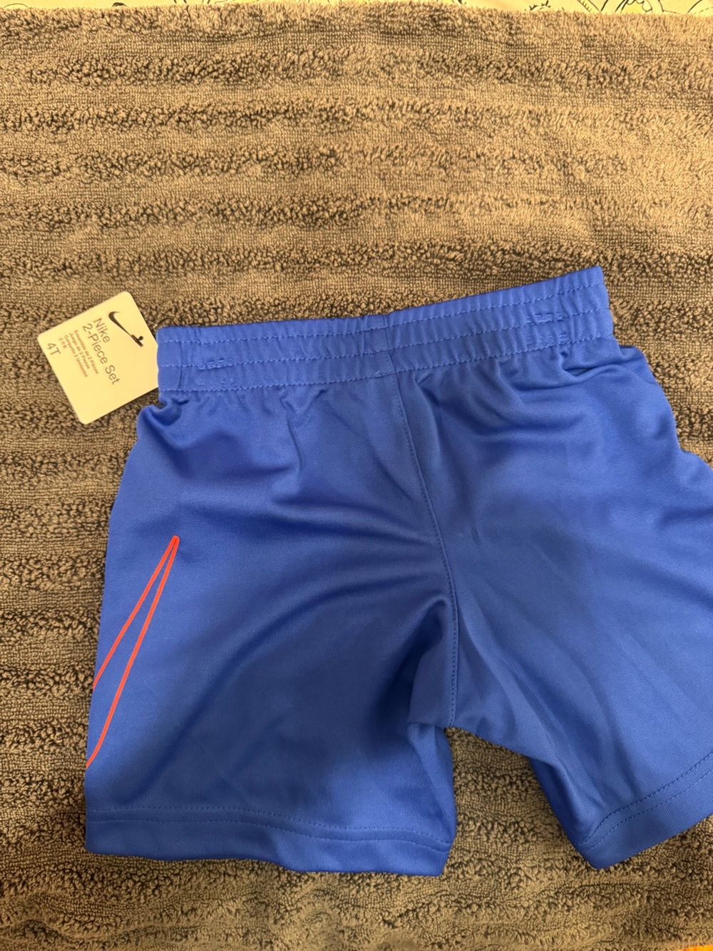 Nike Royal Blue Shorts with Orange Swoosh